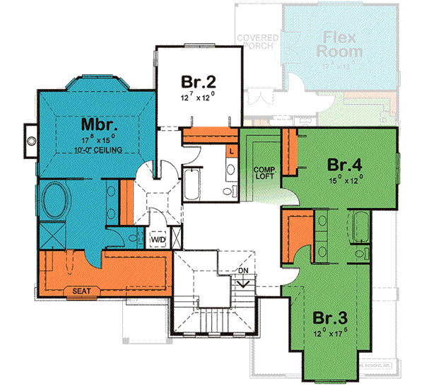 upper floor house blueprint
