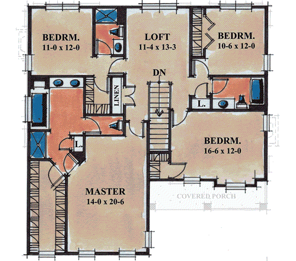 upper floor house blueprint