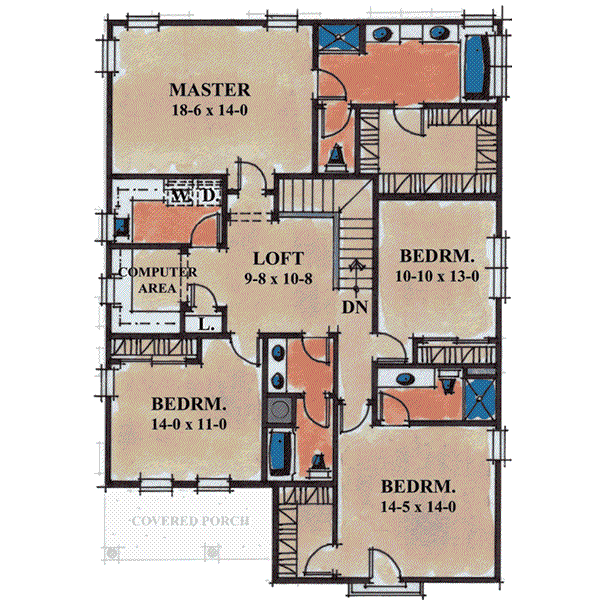 upper floor house blueprint