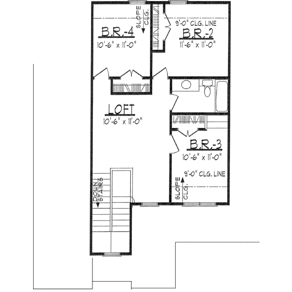 upper floor house blueprint