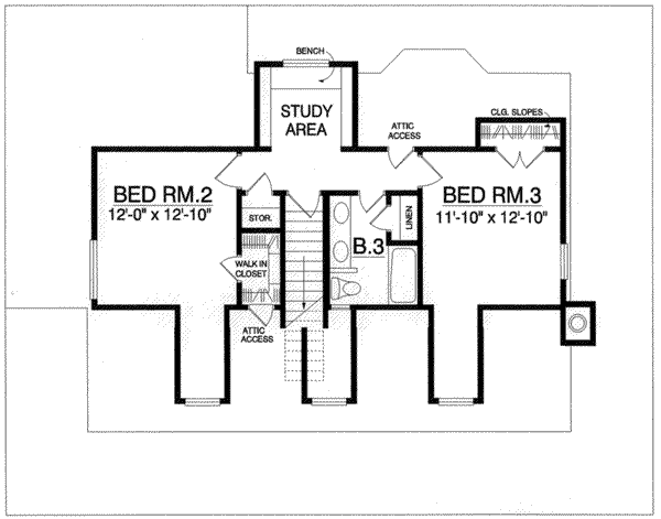 upper floor house blueprint
