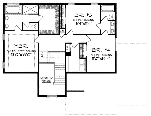 upper floor house blueprint