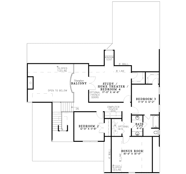 upper floor house blueprint