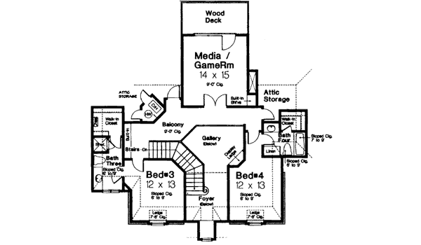 upper floor house blueprint