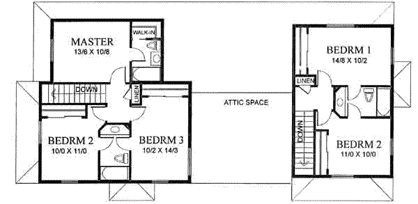 upper floor house blueprint