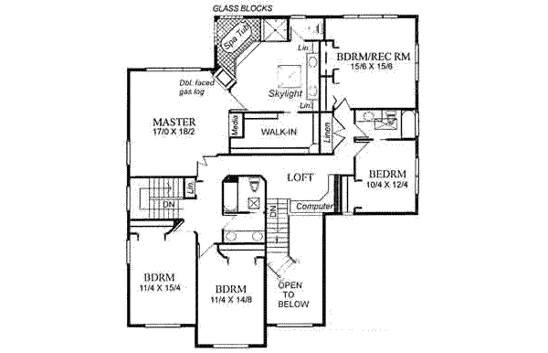 upper floor house blueprint