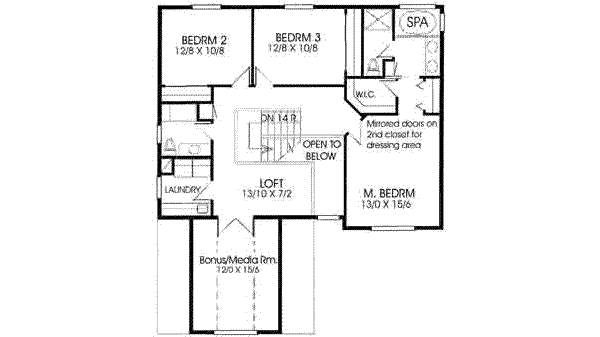 upper floor house blueprint