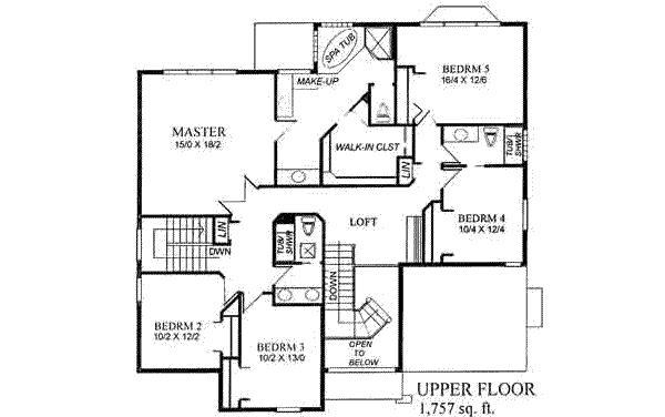 upper floor house blueprint