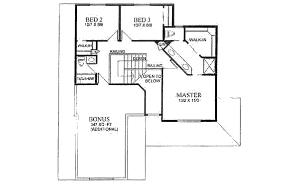 upper floor house blueprint