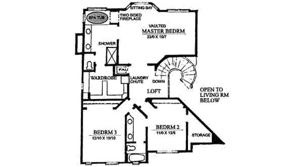 upper floor house blueprint