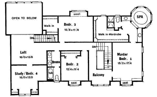 upper floor house blueprint