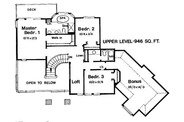 upper floor house blueprint