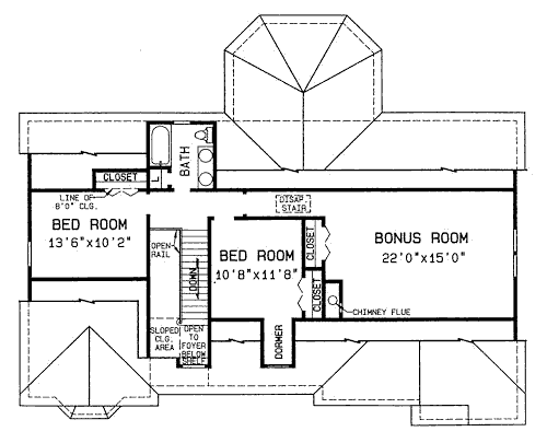 upper floor house blueprint