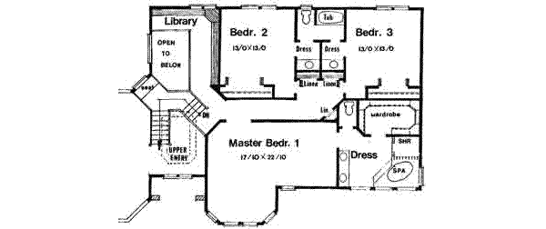 upper floor house blueprint