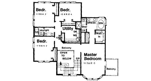 upper floor house blueprint