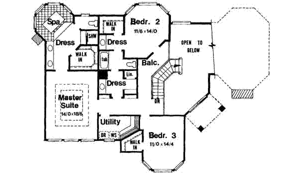 upper floor house blueprint