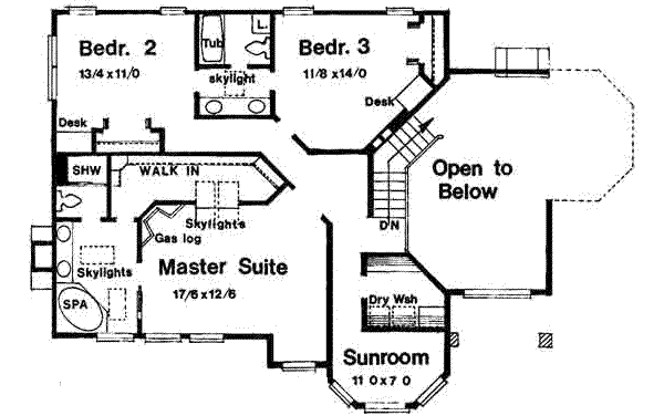 upper floor house blueprint