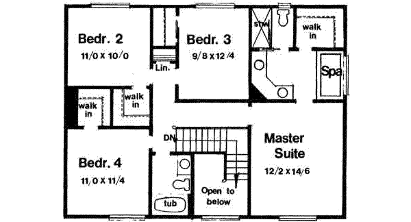 upper floor house blueprint