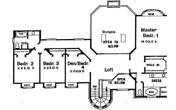 upper floor house blueprint