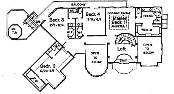 upper floor house blueprint