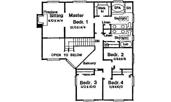 upper floor house blueprint