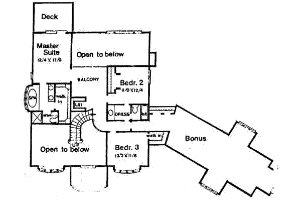 upper floor house blueprint