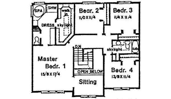 upper floor house blueprint