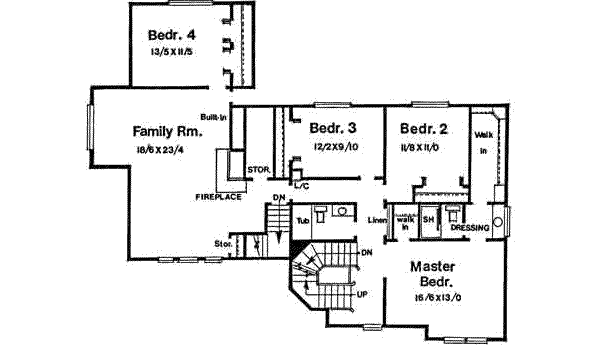 upper floor house blueprint