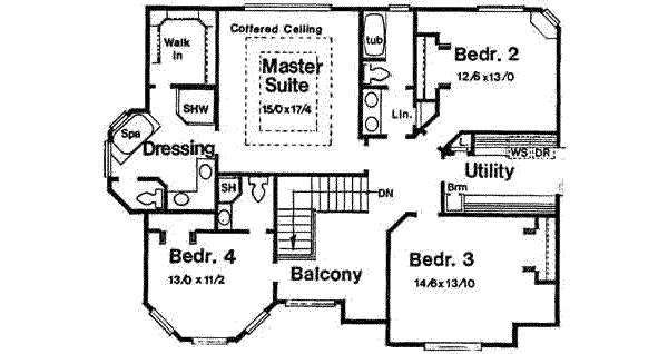 upper floor house blueprint