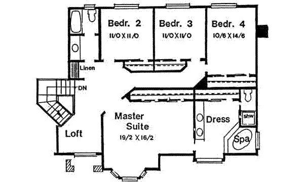 upper floor house blueprint