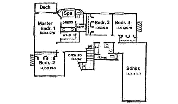 upper floor house blueprint