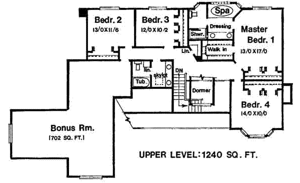 upper floor house blueprint