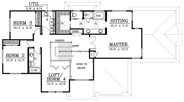 upper floor house blueprint