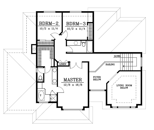 upper floor house blueprint