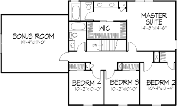 upper floor house blueprint