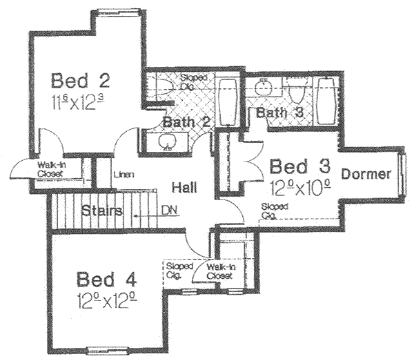 upper floor house blueprint