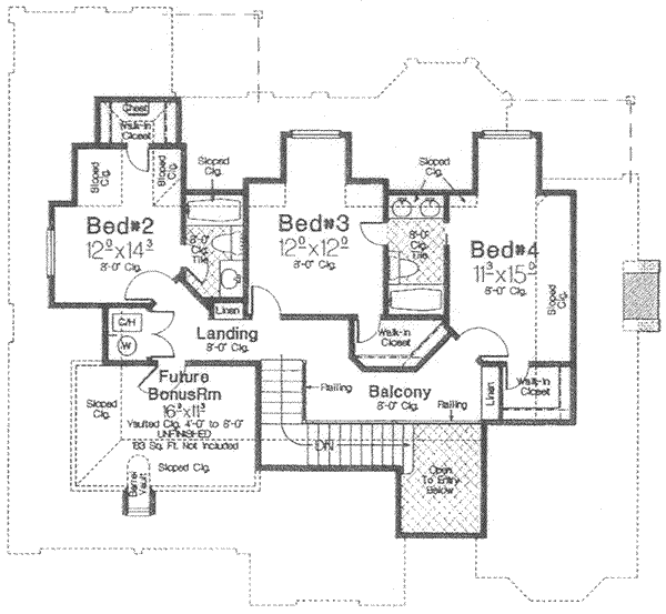 upper floor house blueprint