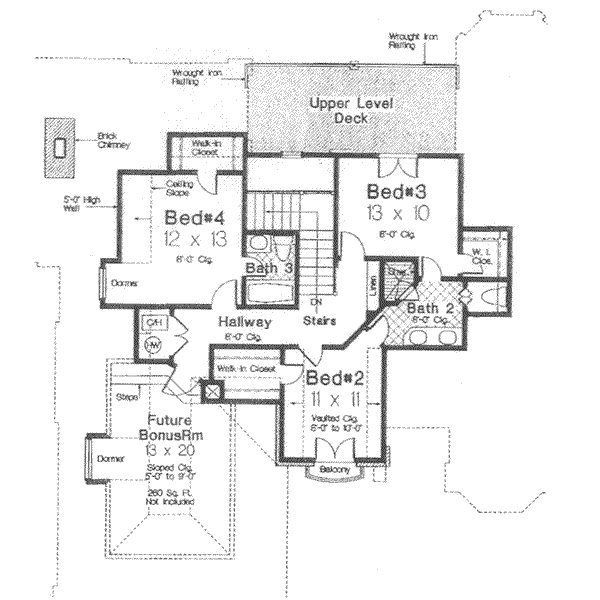 upper floor house blueprint