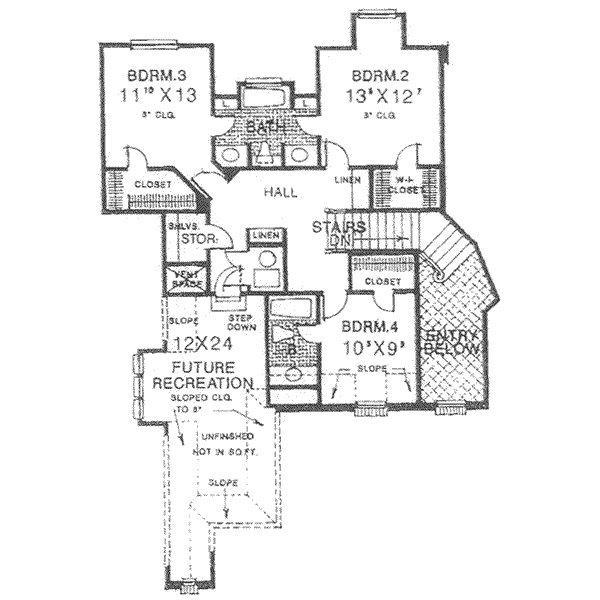 upper floor house blueprint