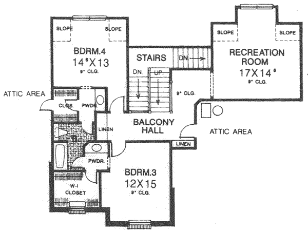 upper floor house blueprint
