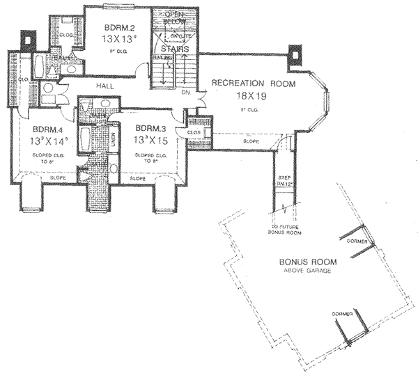 upper floor house blueprint