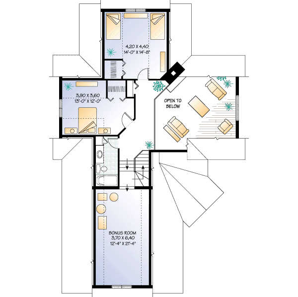 upper floor house blueprint