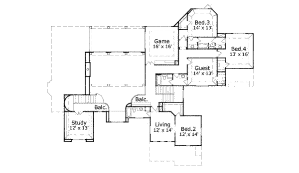 upper floor house blueprint