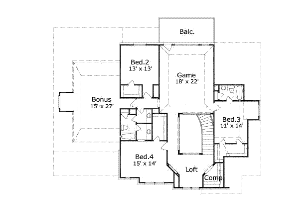upper floor house blueprint