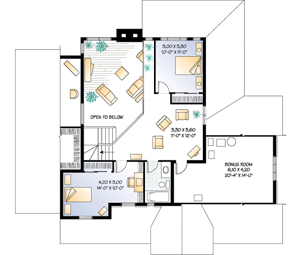 upper floor house blueprint