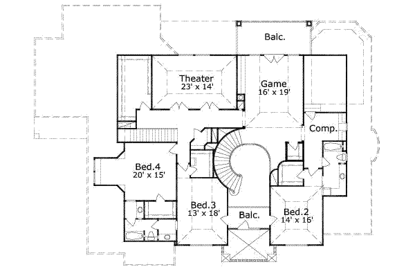 upper floor house blueprint
