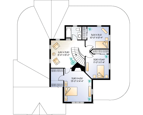upper floor house blueprint