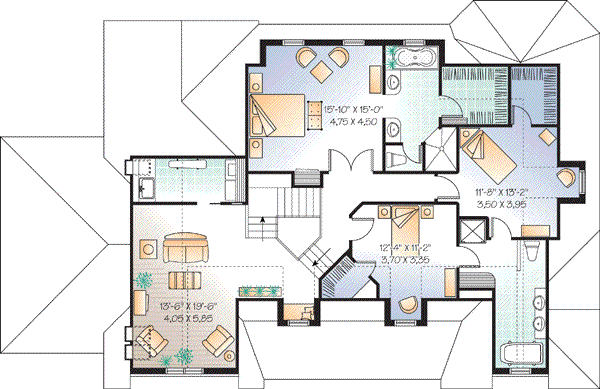upper floor house blueprint