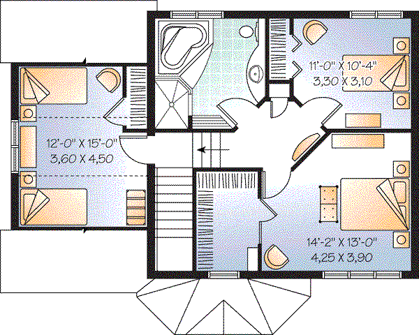 upper floor house blueprint