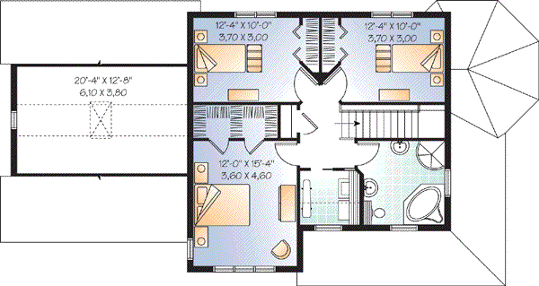 upper floor house blueprint